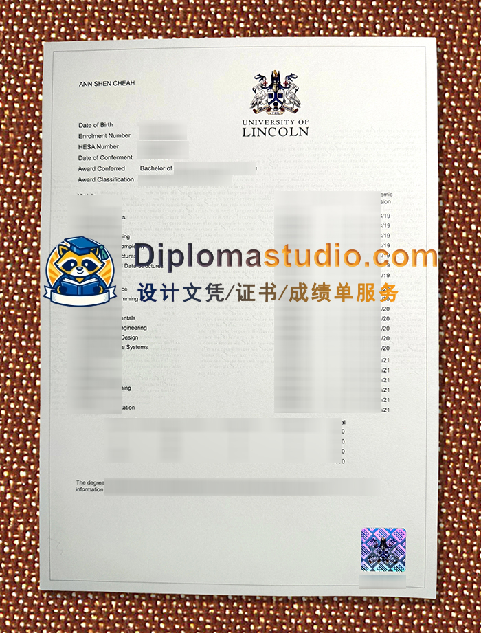 林肯大学成绩单, University of Lincoln Transcript