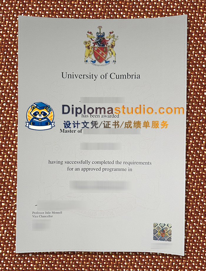 坎布里亚大学学位证书, University of Cumbria Degree Certificate