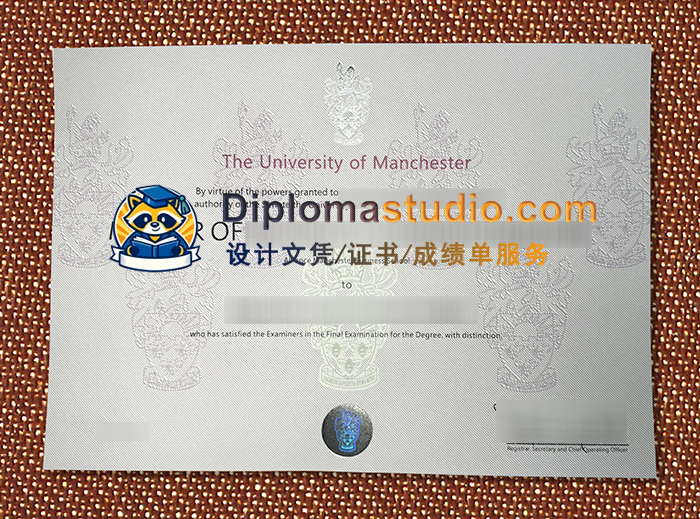 曼彻斯特大学学位证书, University of Manchester Degree Certificate