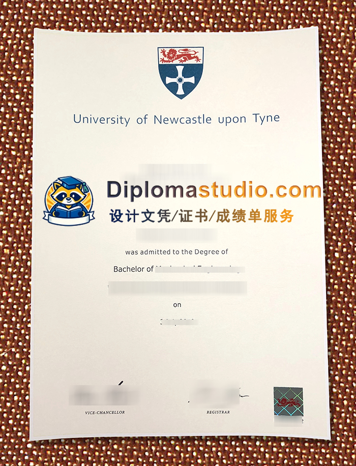 纽卡斯尔大学学位证书, Newcastle University Degree Certificate