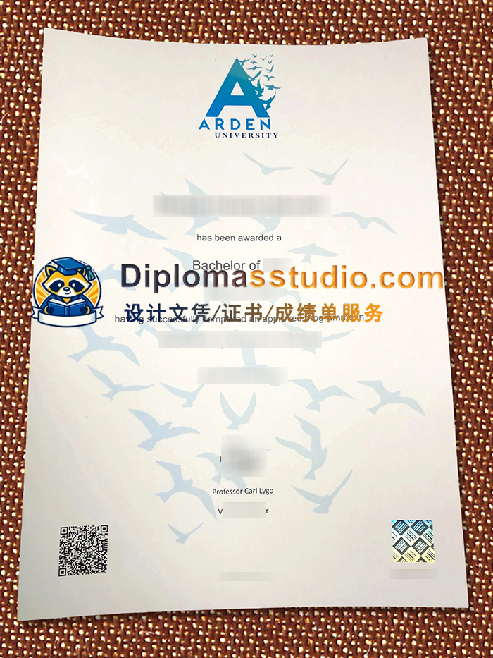 阿登大学学位证书, Arden University Degree Certificate