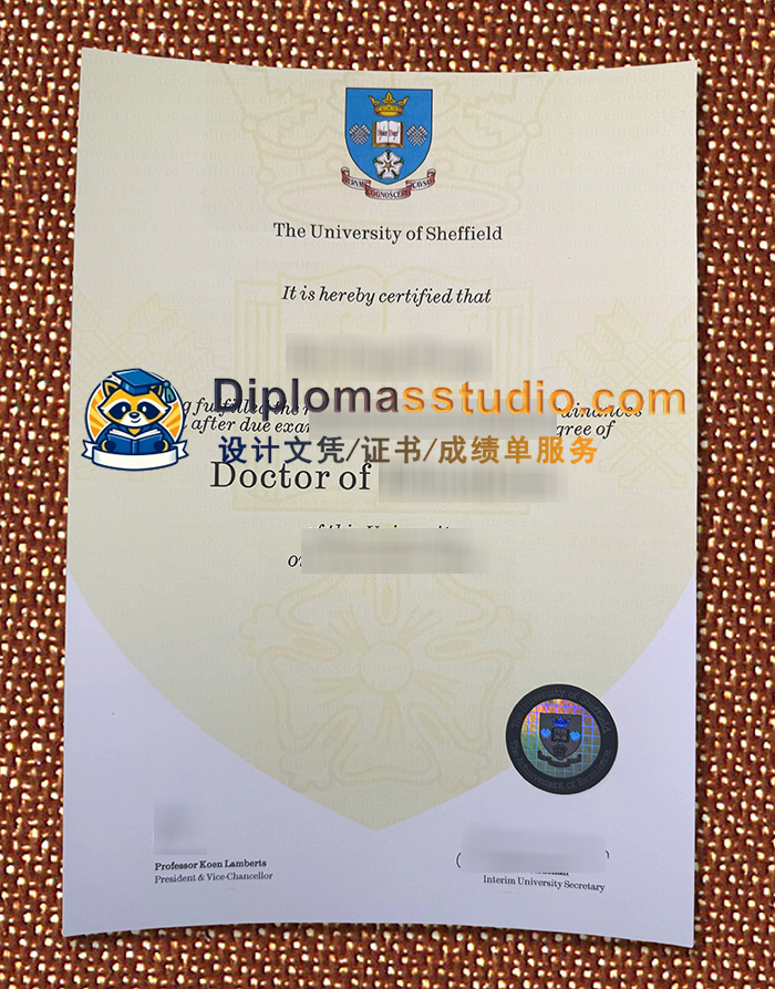 谢菲尔德大学学位证书, University of Sheffield Degree Certificate