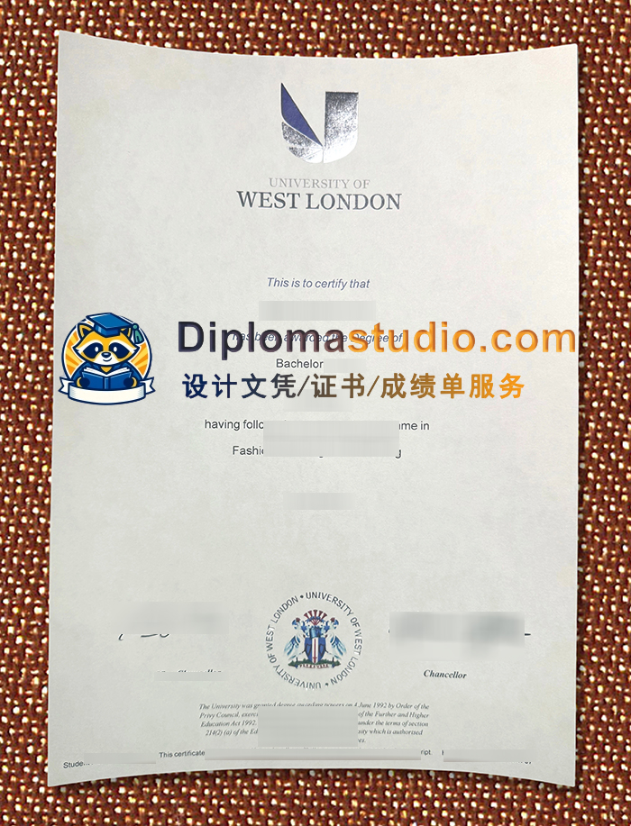 西伦敦大学学位证书, University of West London Degree Certificate