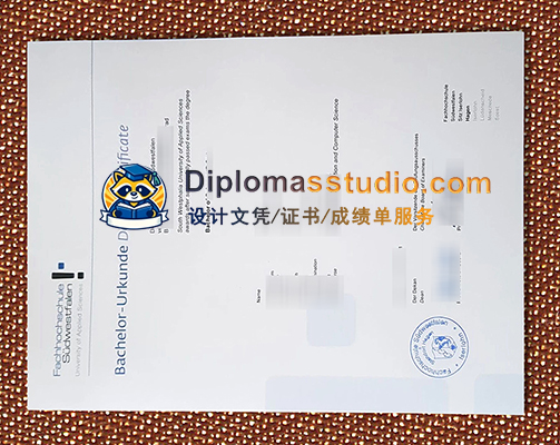 西南威斯特法伦应用科学大学文凭, Fachhochschule Südwestfalen Urkunde