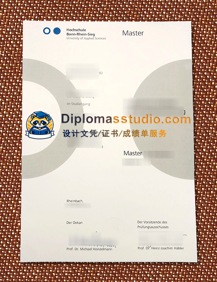 波恩莱茵西格应用科技大学成绩单, Hochschule Bonn-Rhein-Sieg Zeugnis