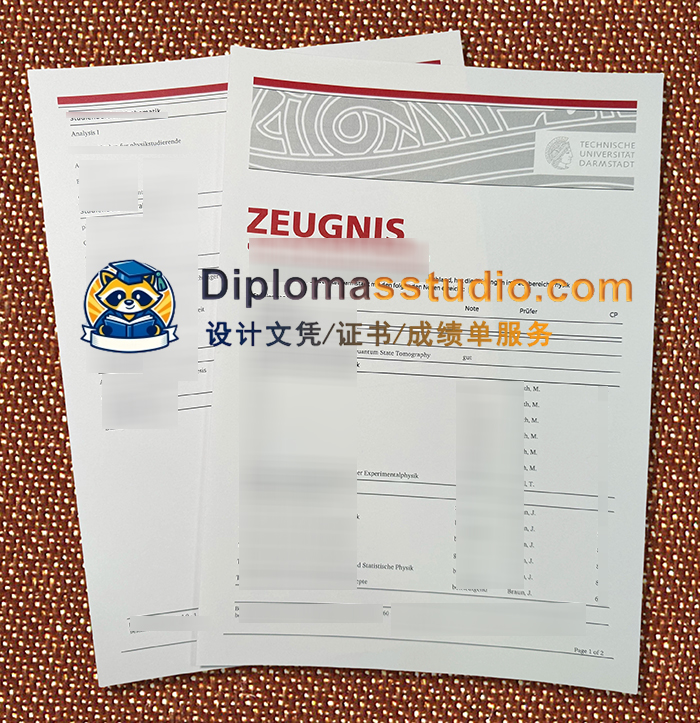 达姆施塔特工业大学成绩单, Technische Universität Darmstadt Zeugnis