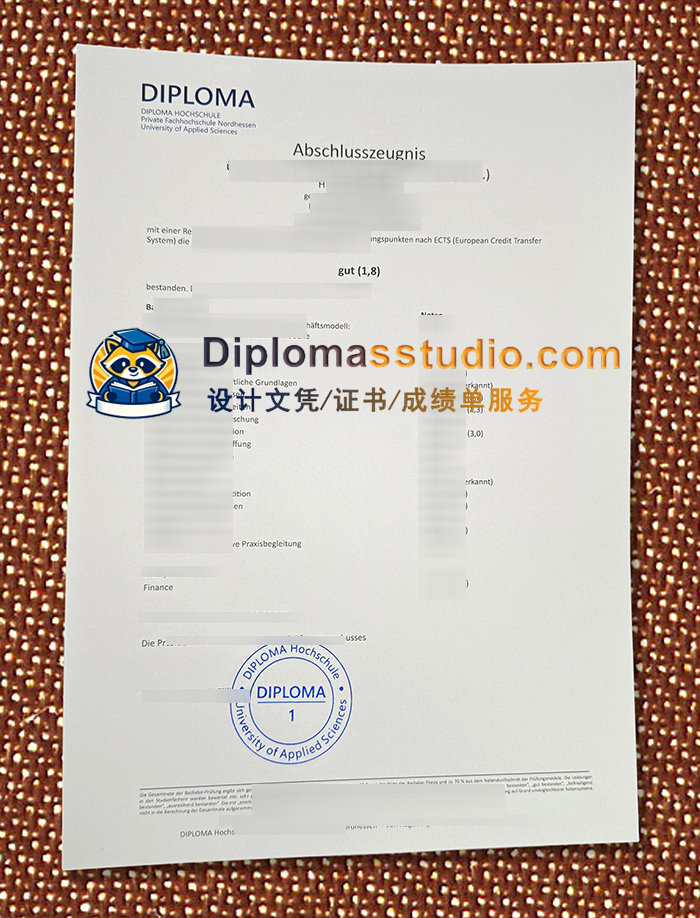 北黑森应用科学大学文凭, DIPLOMA Fachhochschule Nordhessen Urkunde