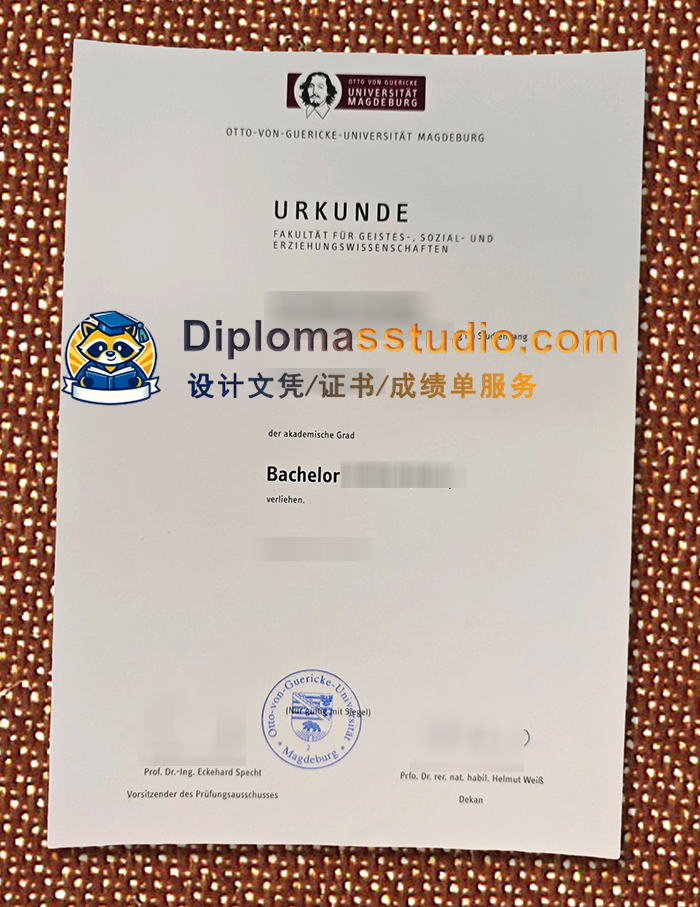 马格德堡奥托·冯·格里克大学文凭, Otto-von-Guericke-Universität Magdeburg Urkunde
