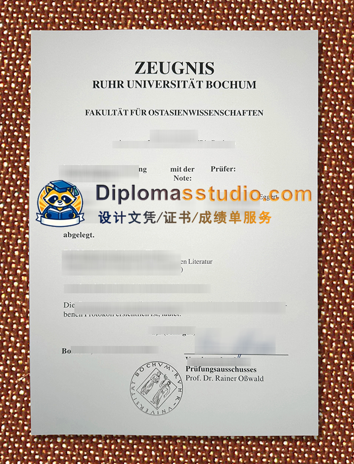 鲁尔大学波鸿分校成绩单, Ruhr-Universität Bochum Zeugnis